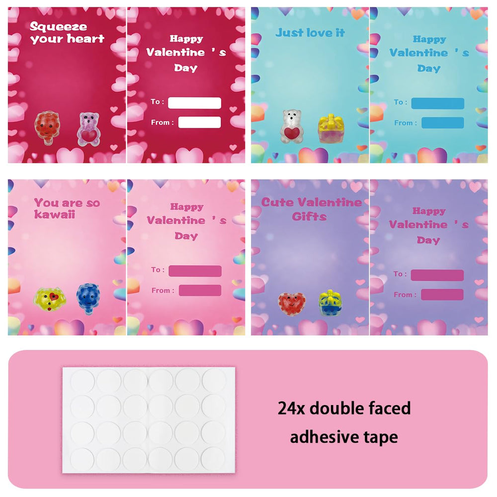 Anditoy Valentines squeeze toy heart with cards, a fun festival favor