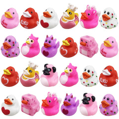 Anditoy Valentines rubber duck bath toy with 12 styles for kids' bath time