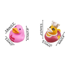 Anditoy Valentines rubber ducks, 24-pack, ideal for gifts and prizes