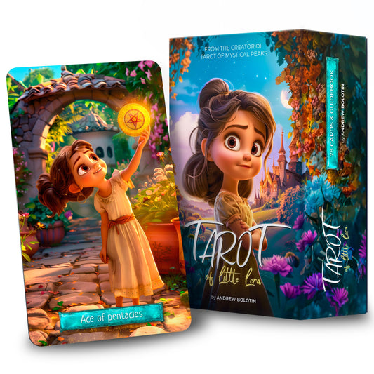 ANDREWBOLOTIN Tarot of Little Lera deck in a sturdy gift box for storage and gifting.