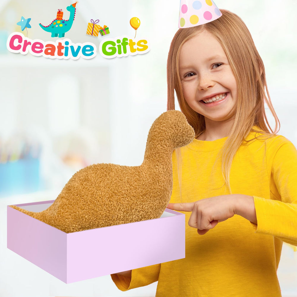 Andywoo dino chocolate bar plush detail, ideal for cozy hugs and imaginative play.