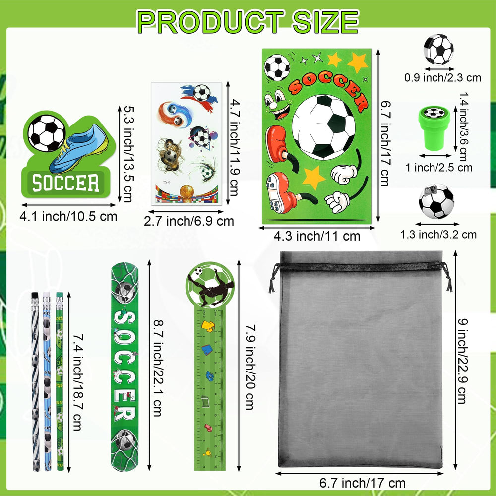 Aneco soccer party favor stickers for DIY decor and personalizable mementos.