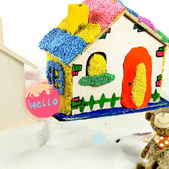 Angoily house bank placed on desk or shelf as decor and savings tool