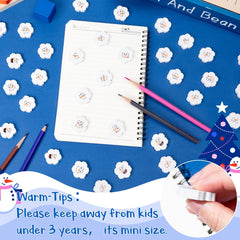 ANGOLIO 3D snowflake eraser puzzle for desk time and fine motor practice