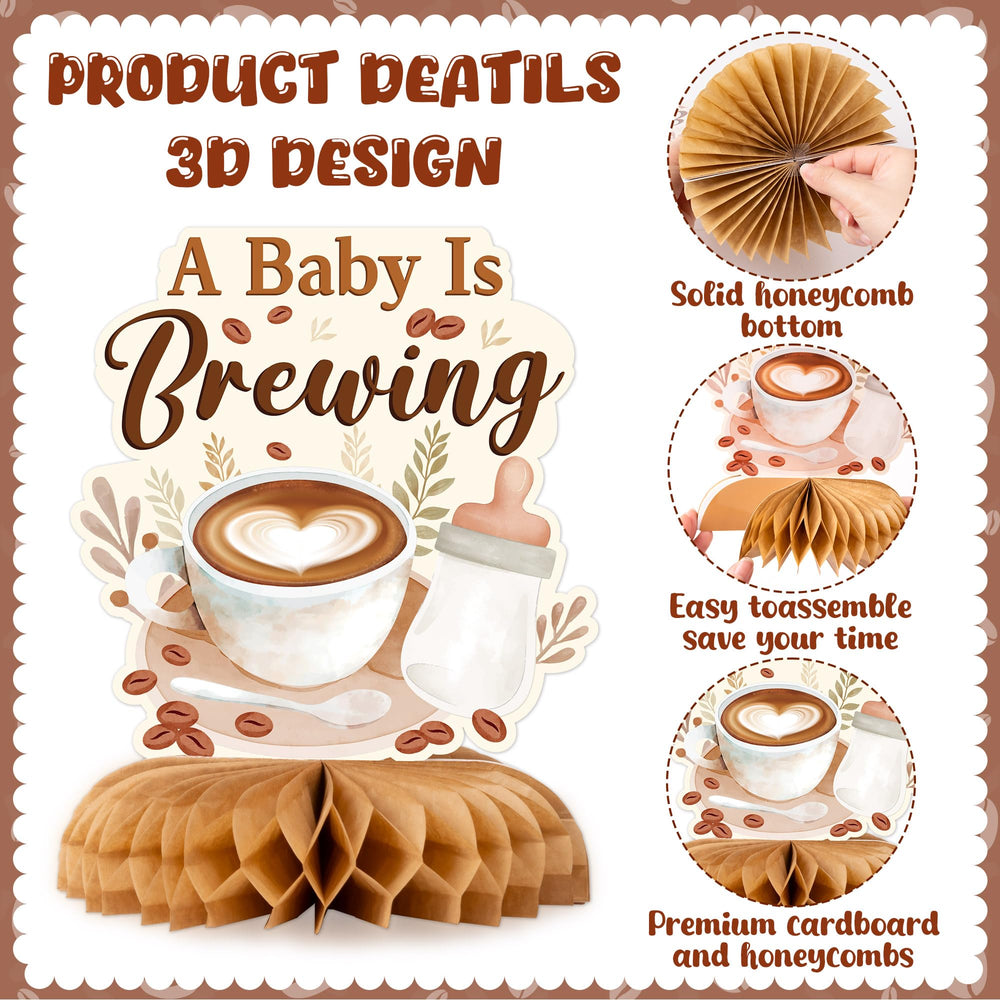 ANGOLIO letter printing centerpiece highlights typography for baby shower photos.