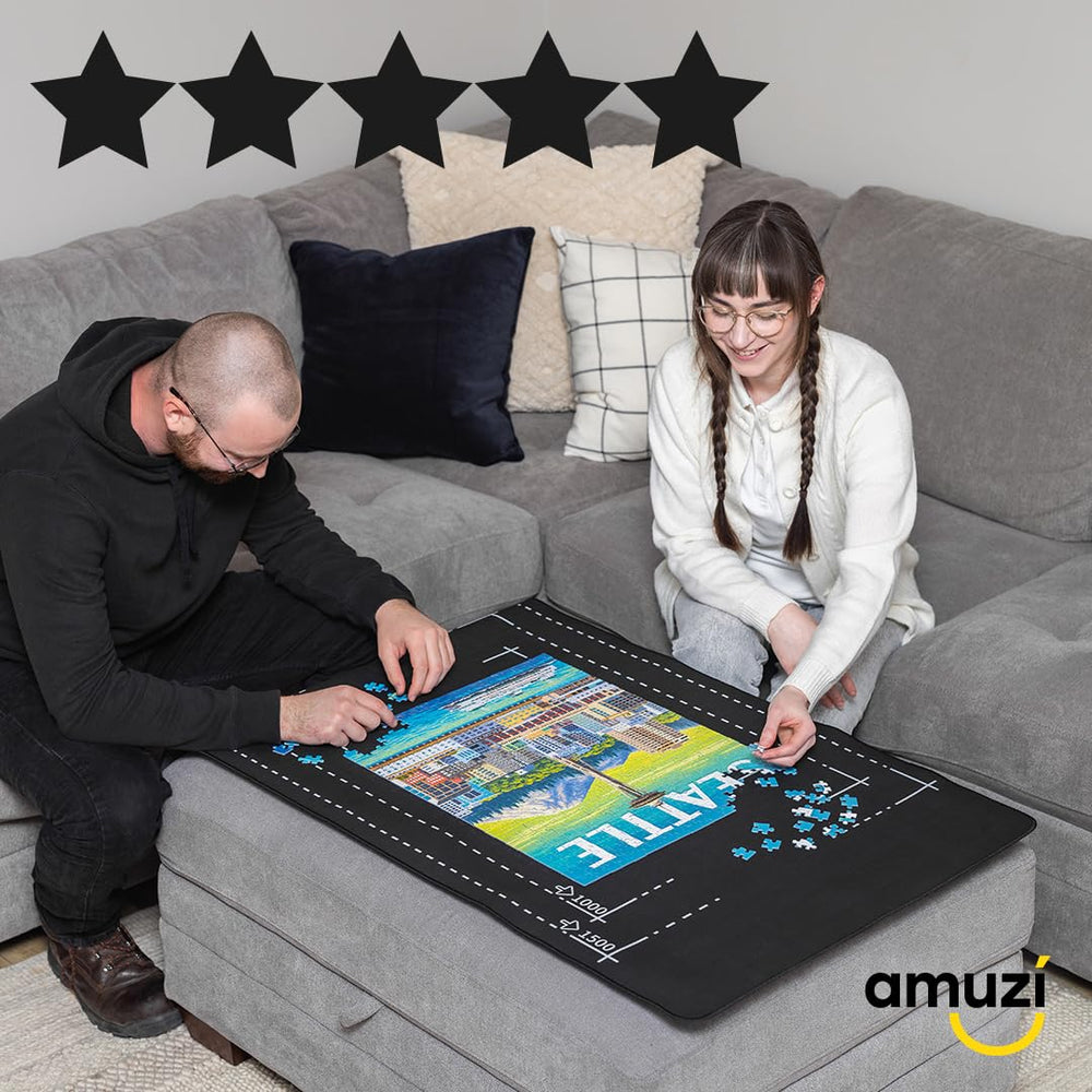 Angora Brands puzzle mat roll-up easy storage and transport.