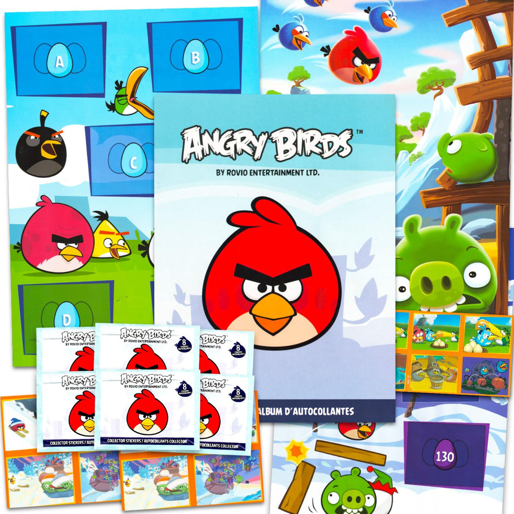 Angry Birds sticker activity book cover with vibrant characters for imaginative play.
