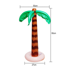 Aniann palm tree base filled with water adds stability for outdoor setups.