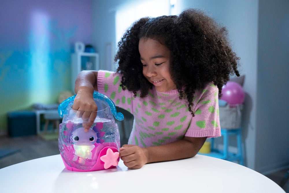 Animagic habitat filled with water creates a bright, immersive glow experience.