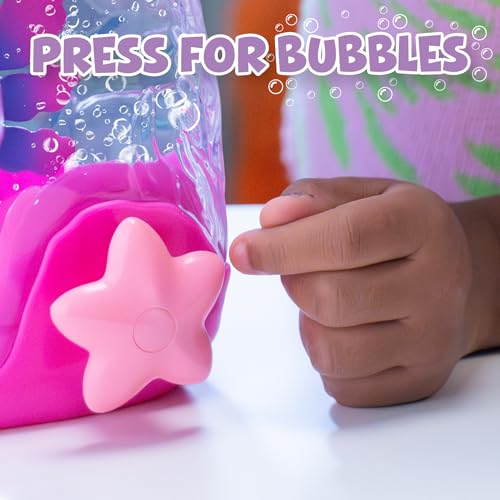 Animagic Let’s Glo Axolotl heart glows underwater in Bubble Reef.