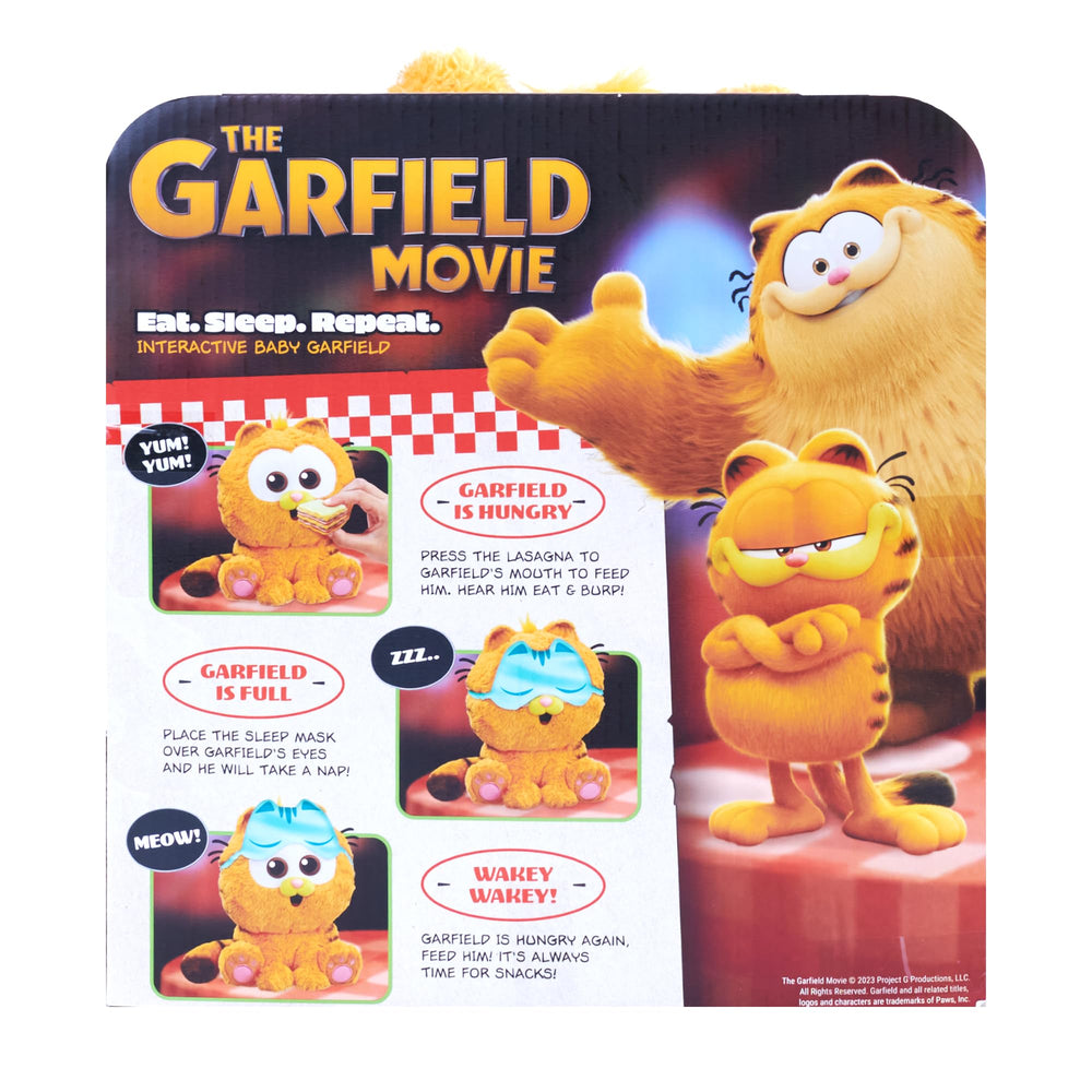 Animagic Baby Garfield plush close-up fur texture for cuddly detail.