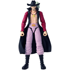 ANIME HEROES Mihawk with sword pose emphasizes dramatic display.