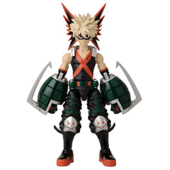 ANIME HEROES Katsuki Bakugo figure in dynamic pose inspires imaginative play.
