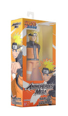 ANIME HEROES Mega Naruto packaging featuring collectible artwork.