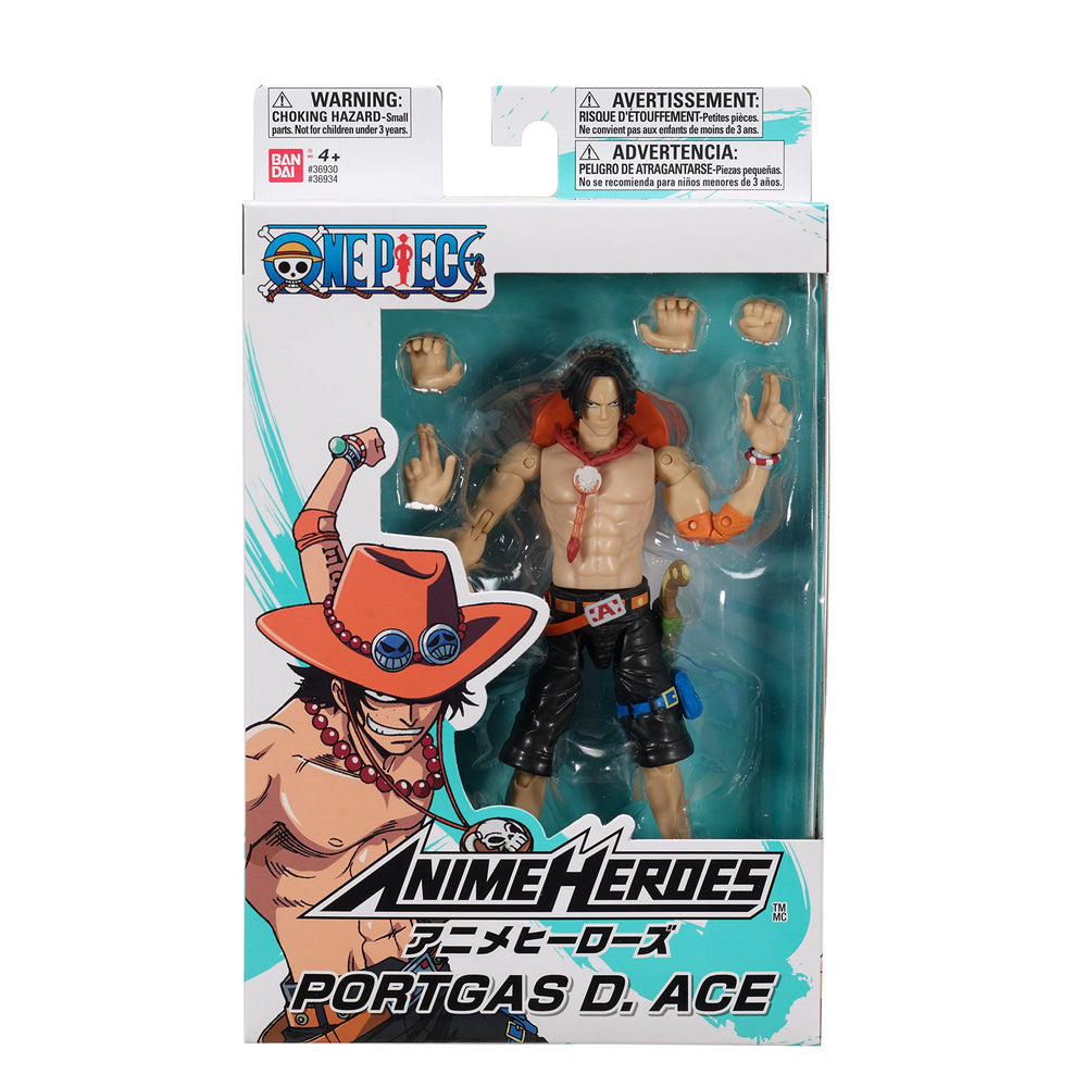 ANIME HEROES Portgas Ace figure ready for shelf display.