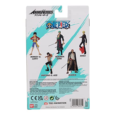 ANIME HEROES Shanks collectible display case enhances presentation