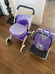 ANIVIA doll pram stroller with bottom storage for accessories