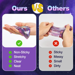 Kids play with Ankyle galaxy slime in a colorful, hands-on activity.