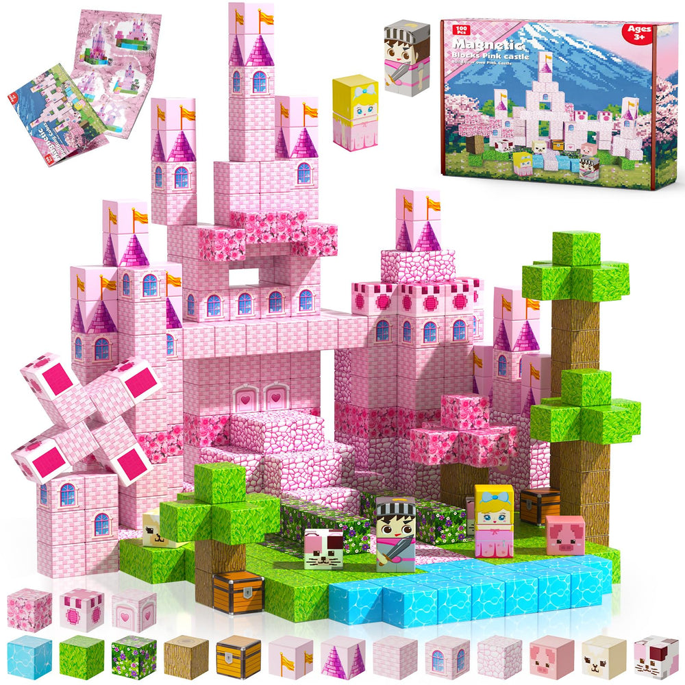 Annexfun Magnetic Blocks front view for imaginative princess castle play