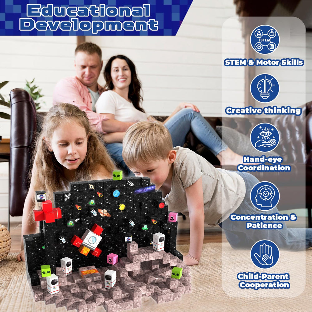Annexfun classroom activity with magnetic blocks supports cooperative STEM play
