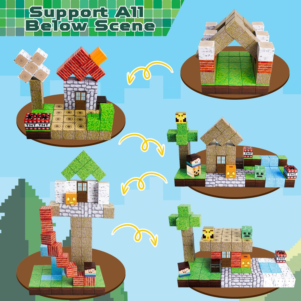 Annexfun idea booklet with patterns guides imaginative cube builds