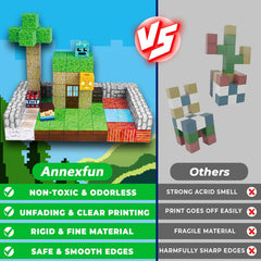 Annexfun magnetic blocks sensory rustle: bell-like sounds enhance focus during building.