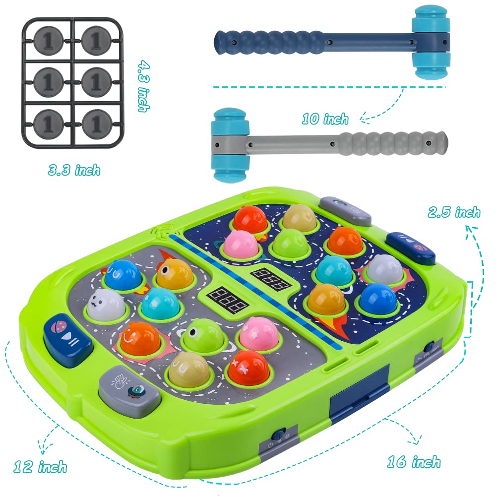 ANNKIE soft rubber mallets protect little hands during knocks.
