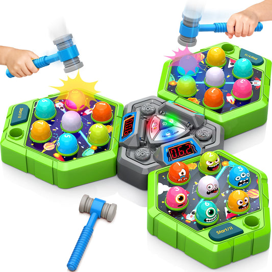 ANNKIE Whack Game Mole with light-up balls promotes coordinated play for kids.