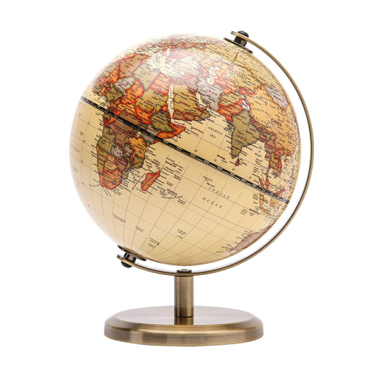 Annova Antique Globe 5.5-inch with detailed printing for classroom reference and study