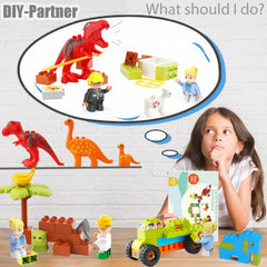 Anpcso dinosaur farm playset scene promotes creative storytelling