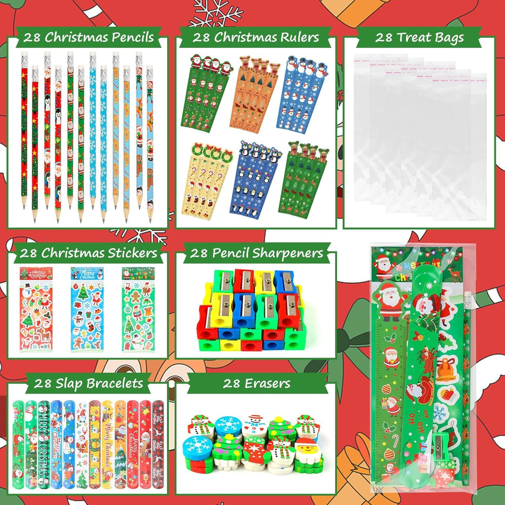 ANPHILE 28-pack Christmas rulers help with neat handwriting and classwork.