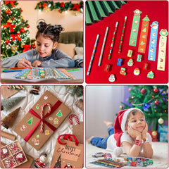 ANPHILE 28-pack Christmas stickers brighten crafts and reward boxes.
