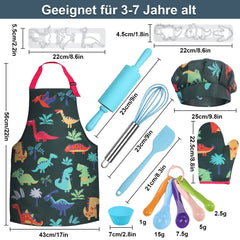 Anpro complete kids cooking set measuring cup supports small hands with easy measuring