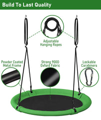 Durable 900D Oxford fabric seat on the Ansionsol saucer swing