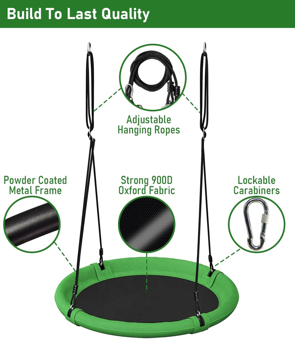 Ansionsol saucer tree swing frame provides sturdy outdoor anchor