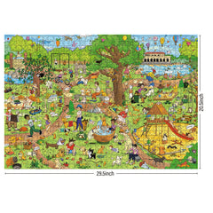 Antelope dog park puzzle high-resolution image with vivid, true-to-life colors.