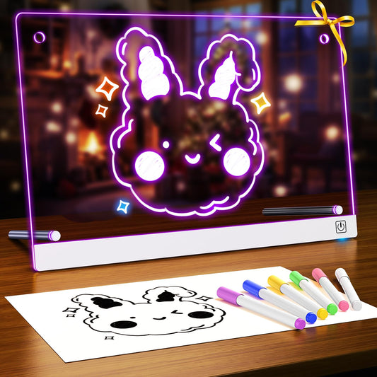 Antiwar LED drawing board 14x10 glow doodle display for kids.