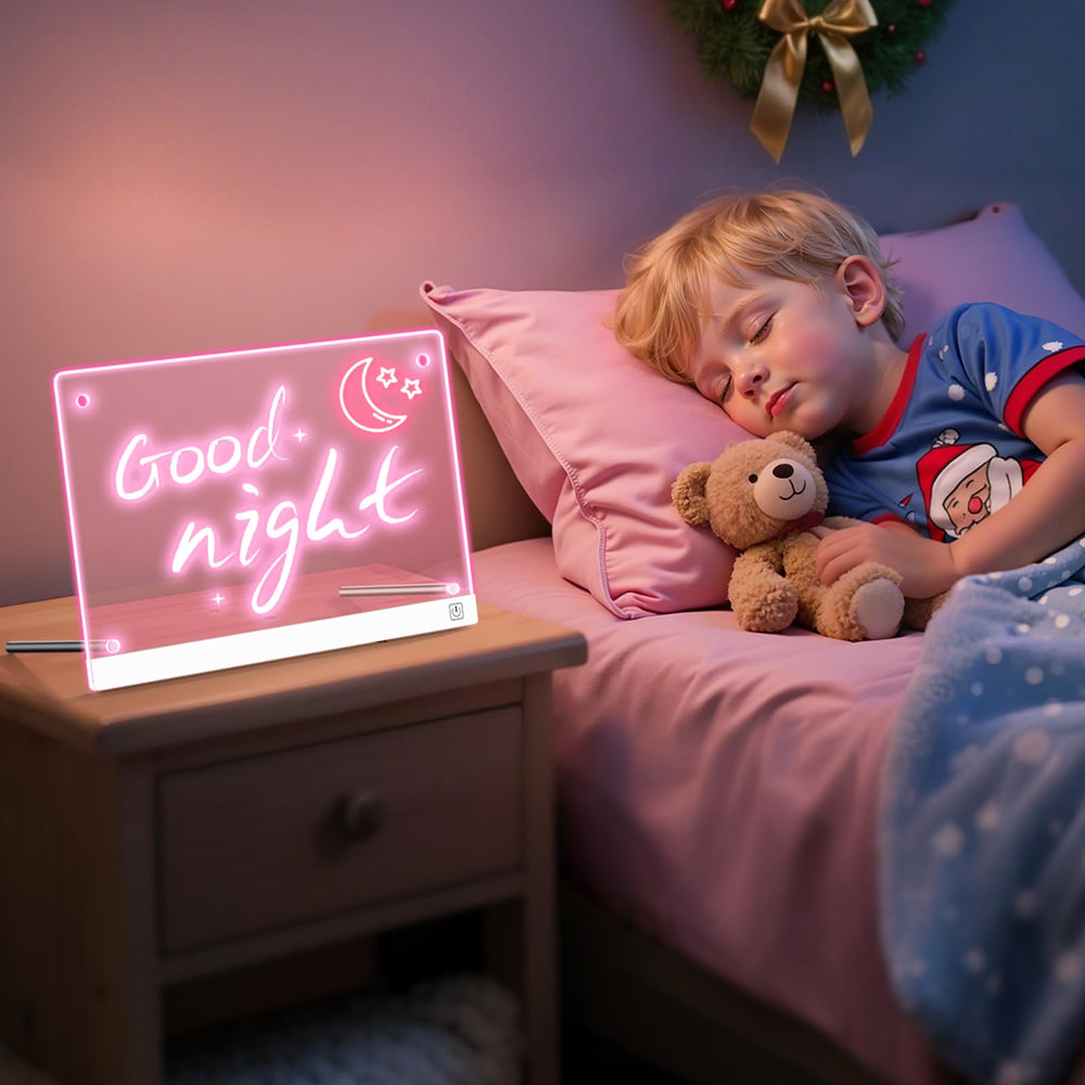 ANTIWAR LED drawing board for kids suitable for classroom decor and play.