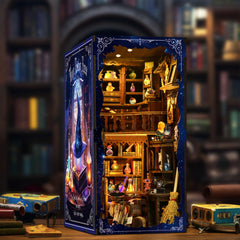 ANTREATU Magic Book Nook Kit LED light illuminates the miniature scene.