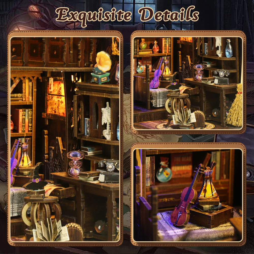 ANTREATU Magic Book Nook Kit potion bottles add whimsy and storytelling.