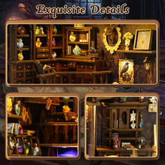 ANTREATU Magic Book Nook Kit wood pieces ready for careful assembly.