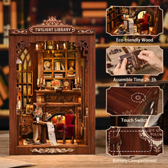 ANTREATU Twilight Library kit shows dust-free acrylic panel showcasing details