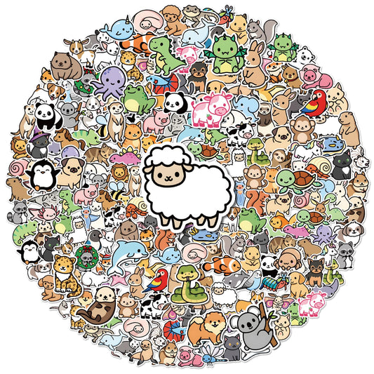 Anwyll 300pcs animal stickers on a water bottle for long-lasting color and kid-friendly fun.