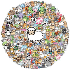 Anwyll 300pcs animal stickers on a water bottle for long-lasting color and kid-friendly fun.