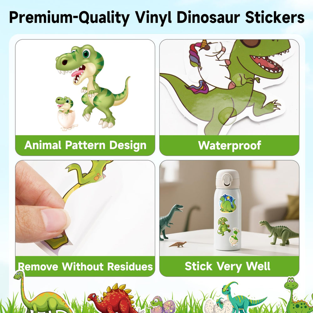 Anwyll vinyl dinosaur stickers, easy peel with no residue