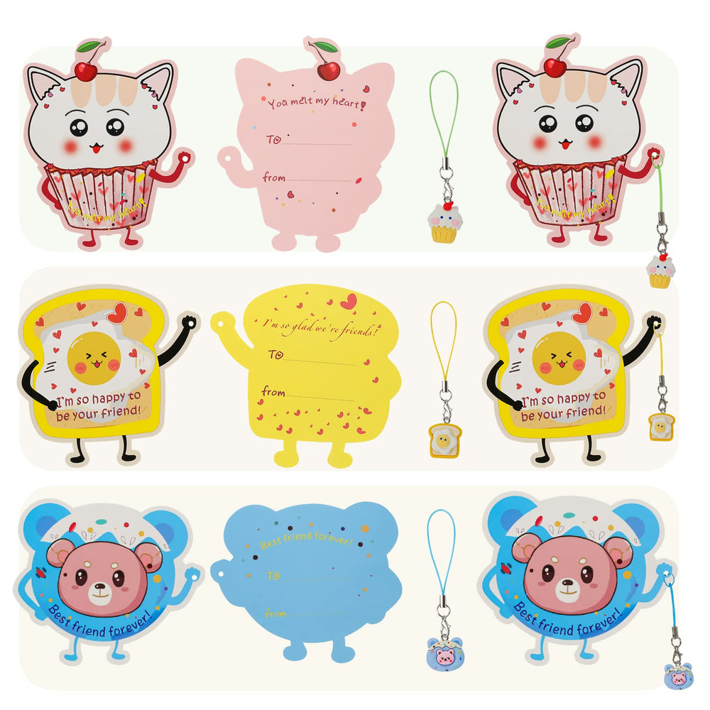 ANYIDEA pendant gifts for kids that accompany each valentine card design.