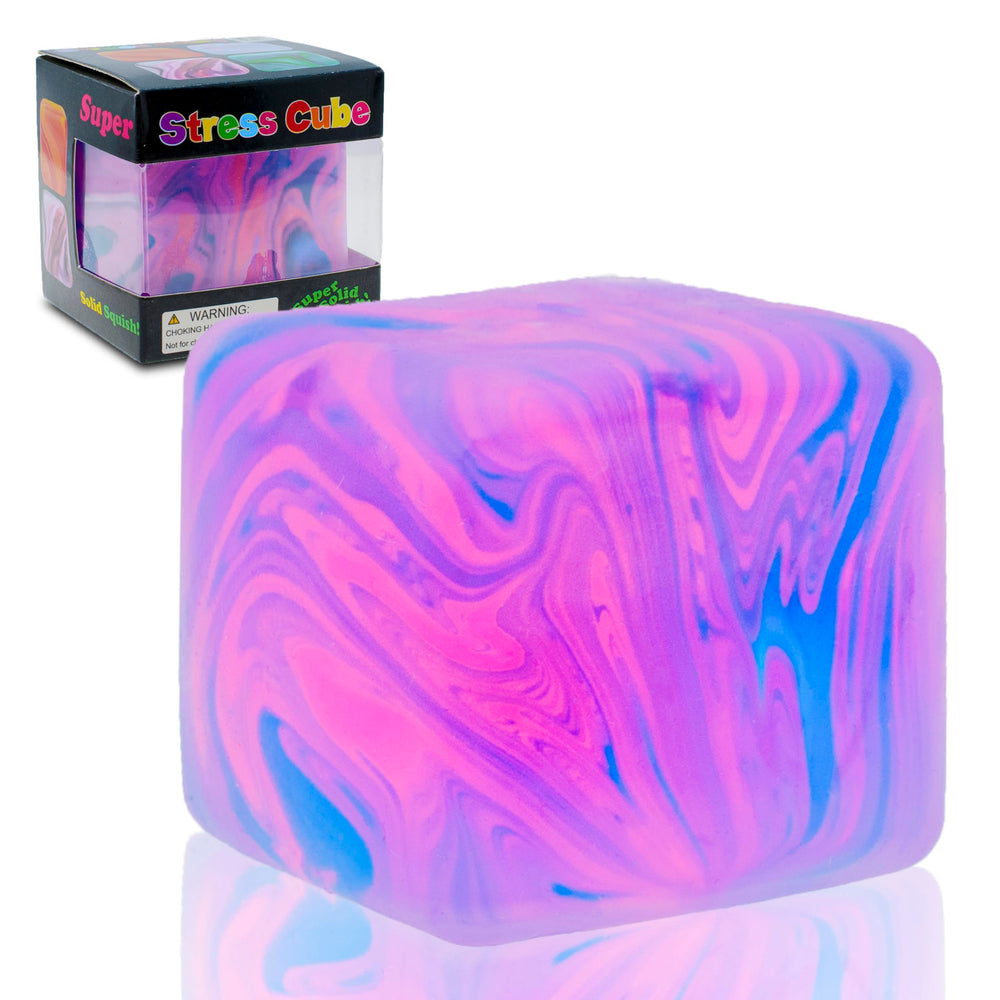 ANZHY squishy stress cube with gel filling for calming, portable relief.