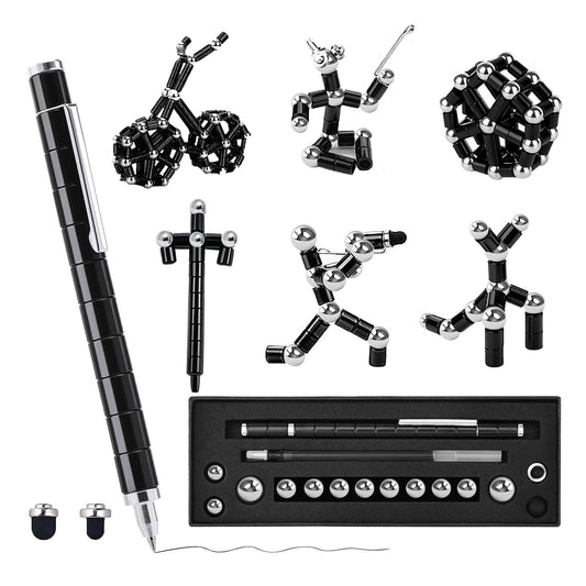 ANZUSY fidget pen magnetic deformable in hand for focus and tactile relief