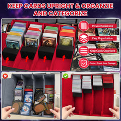 AOBOPLE storage box 24-color dividers enable quick identification of decks