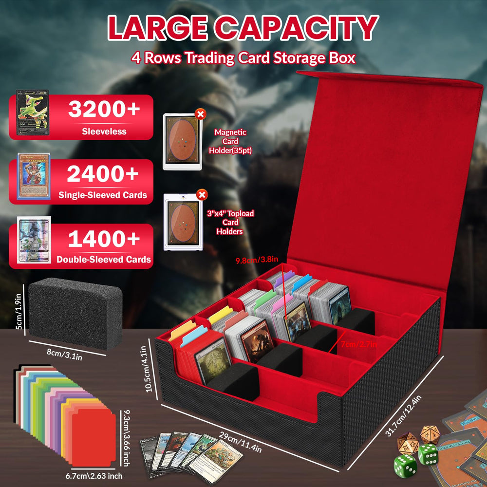 AOBOPLE storage box open with decks reveals ample organized space